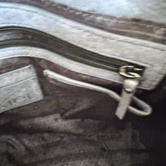 Botkier Warren Leather Backpack Blue Drawstring Zipper Straps - Picture 7 of 13